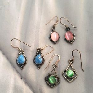 3 pairs of earrings